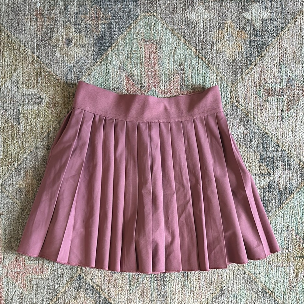 Pleated Mauve Skirt